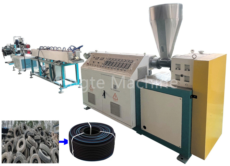 Macchina per il tubo flessibile per irrigazione in gomma utilizzando spreco di gomma riciclato
