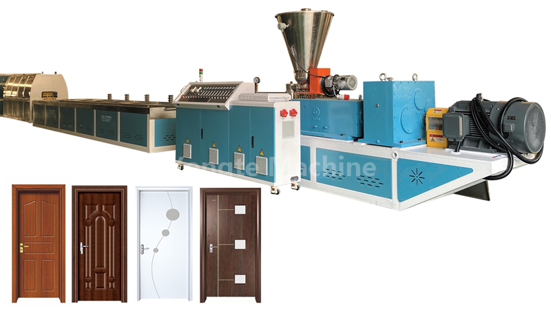 Linea di estrusione di pannelli per porte WPC