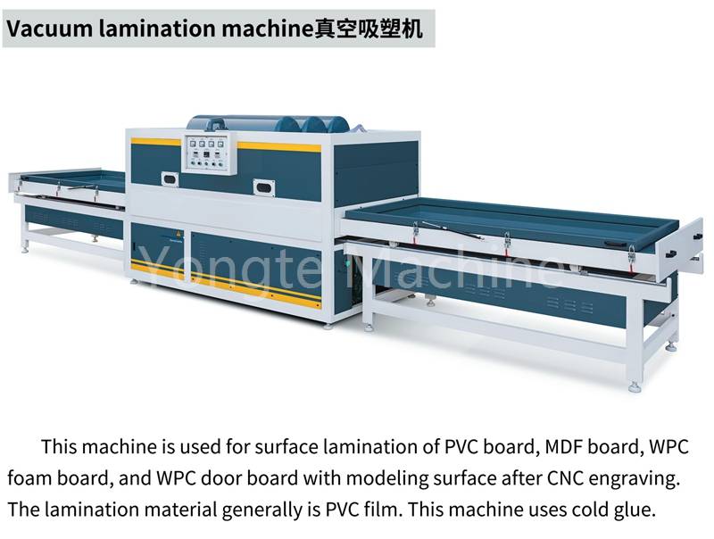 Macchina per laminazione a vuoto per pannello porta WPC